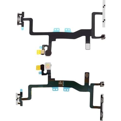 10Pcs Original Power On / Off Button Volume Mute Vibrate Silent Switch Flex Cable for iPhone 6S 4.7" Replacement Repair Part