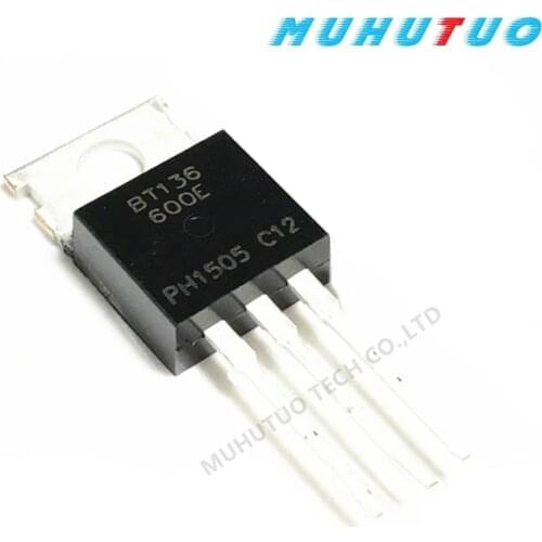 10PCS direct-insert BT136-600E bidirectional thyristor TO-220