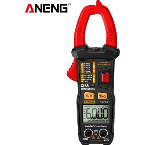 6000 LCD Digital Multimeter 600V AC/DC Tester Ohm Ammeter AC DC Clamp Capacitance Tester DIY Home Voltage Test Tool ST193/ST194