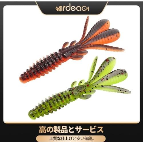 Ardea Soft Lures Inverted TX Fishing Set Silicone Bait 64mm 2g Shrimp Worm Swimbait Bass Trout Baitfishing Fishing Tackle