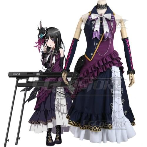 Bang Dream! Shirokane Rinko Cosplay Costume Anime Dresses Christmas Halloween Free shipping CG164