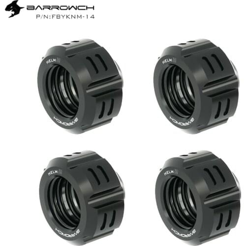 Barrowch 14MM Hard Pipe Fitting Compression Connecter, Finger-Tight joint Helm 2 Limited Edition, 4Pcs/lots FBYKNM-14
