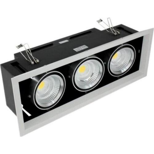 Free Shippipng High quality Square 10W/20W/30W COB LED down light COB led Bean pot lamp Recessed COB led Grille lamp 85-265V/AC