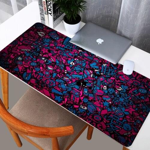 Graffiti Art Big Mouse Pad Extended Gaming Mousepad 2021 New Design Desk Laptop Keyboard Mat Size 400mm*900mm Locking Edge