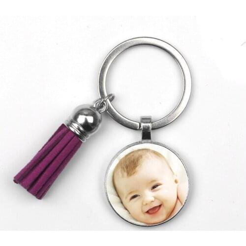 Custom tassel keychain Photo Personalizeds Photo Pendant Baby Child Mom baby Dad Grandparent Loved One Gift Family Member Gift
