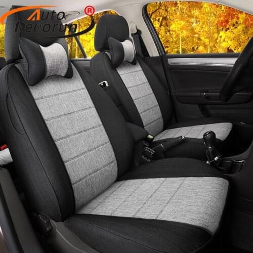 AutoDecorun Cover Seats Car for Chevrolet Spark 2010-2013 Car Seat Covers Set Accessories Linen Seat Supports Interior Protector