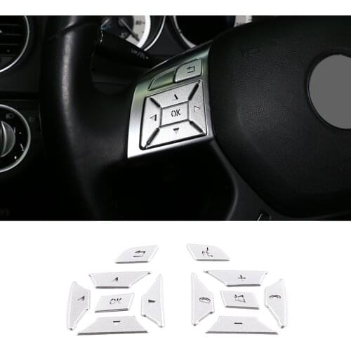 Car Steering Wheel Decorative Stickers For Mercedes-Benz C GLC V Class 2015-20 ML GL GLK A GLA SL CLA CLS B C E G Class 10-18
