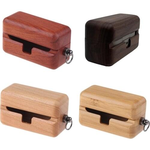 Wooden Protective Cover Shell Anti-fall Earphone Case Compatible For Sony WF-1000XM4 Wireless Earbuds