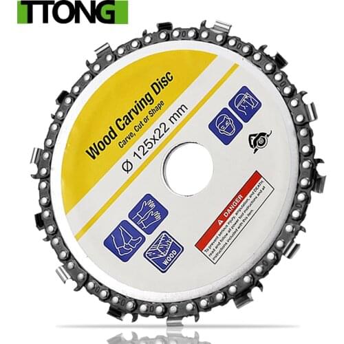 5 Inch Grinder Disc and Chain 14 Tooth Fine Abrasive Cut Chain For 125x22mm Angle Grinder