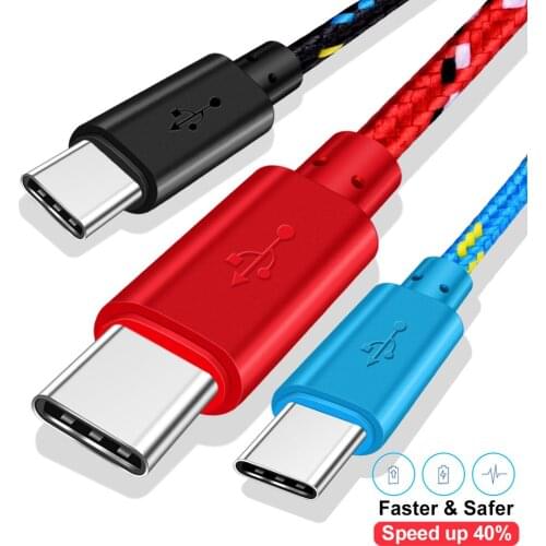 3A USB Type C Cable Fast Charging Wire for Samsung Galaxy S8 S9 Plus Xiaomi mi9 Huawei Mobile Phone USB C Charger Cable