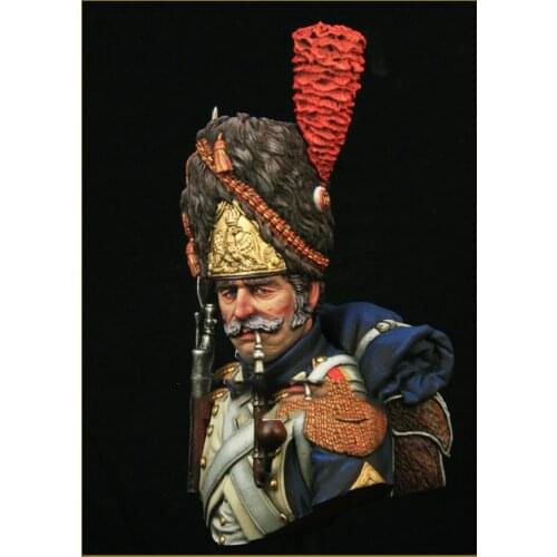 Scale Models 1/10 French Grenadiers of the Imperial Guard bust figure Historical Resin Model