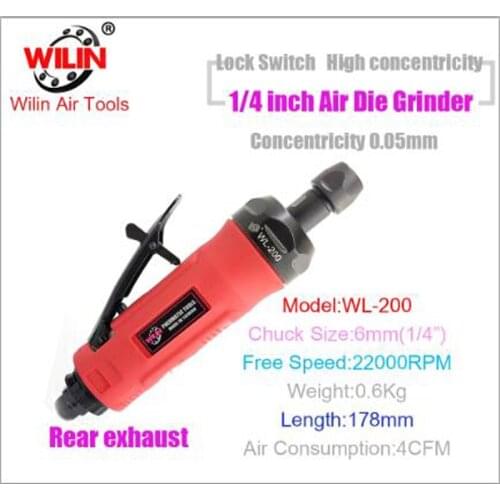 Multifunction Pneumatic Tools 1/4" 6mm Air Die Grinder Grinding Mill Engraving Tool Polishing Machine Rear Exhaust