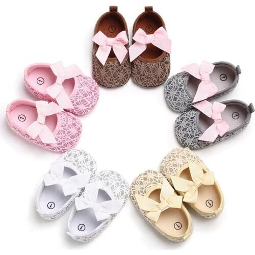 Spring and Autumn 0-1 years old girl baby fashion cotton lace soft bottom princess shoes baby toddler shoes