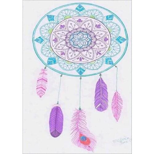 Dream Catcher Religion Pre-Printed 11CT Cross-Stitch Full Kit Embroidery DMC Threads Handicraft Needlework Knitting Decor