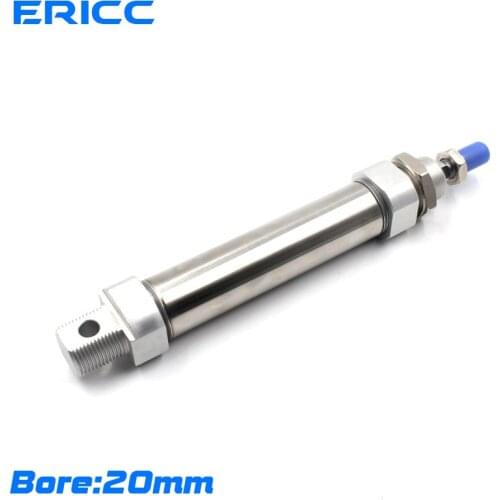 Stainless steel MA type 20 mm Bore 25/50/75/100/125/150/175/200/250/300 mm stroke pneumatic cylinder MA20X25S-CA/U/CM