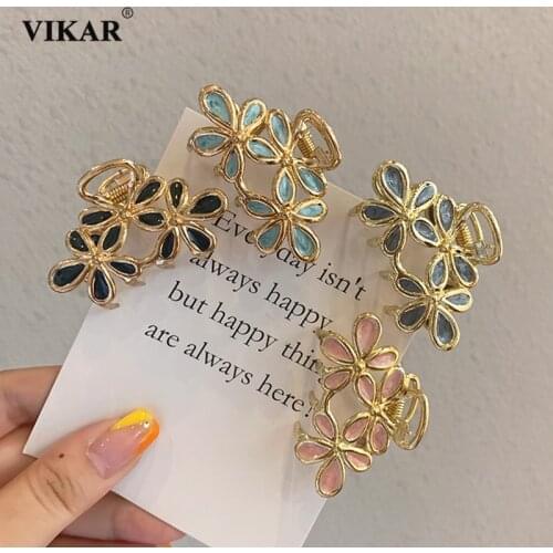 New Women Korear Fashion Flower Hair Claws Elegant Acrylic Hair Clips Hairpins Barrette Headwear For Girls Hair Accessories 2020