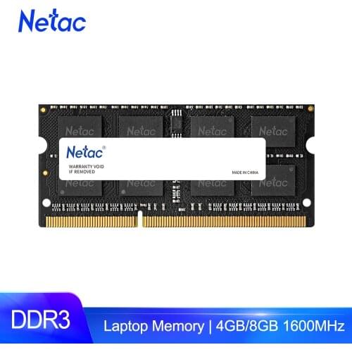 Netac DDR3 NB 4GB 8GB 1600MHz DDR3L Memoria Ram 204pin PC3 12800 ddr3 1.35V Memoria Module for Laptop