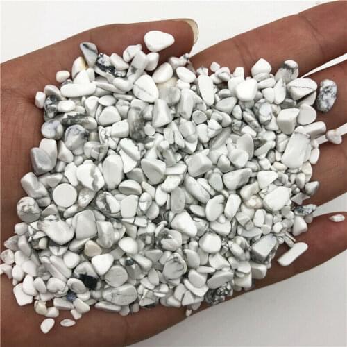 Wholesale 50g 3-6mm Natural White Turquoise Crystal Gravel Rock Polished Stones Healing Natural Quartz Crystals