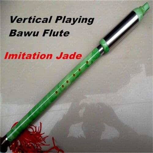 Wholesale Bawu Bakelite Imitation Jade Flute Vertical Playing Dizi Key of F/G Flauta Detachable Clarinet Bau Folk Instrument