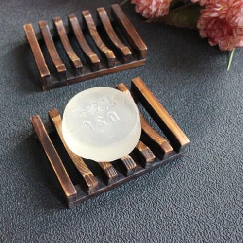 Home Bathroom Vintage Style Soap Tray Handmade Wood Dish Box Wooden Soap Dishes Holder LX8014