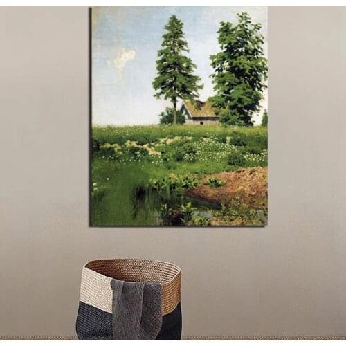 Hut On The Meadow Isaak Iliich Levitan Canvas Painting Prints Living Room Home Decoration Modern Wall Art Oil Painting Posters