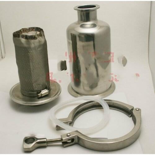 Sanitary Pipe Filter SS304 Pipe Filter Mirror Polish 100 Mesh Filter Element Tri Clamp Strainer Food Grade