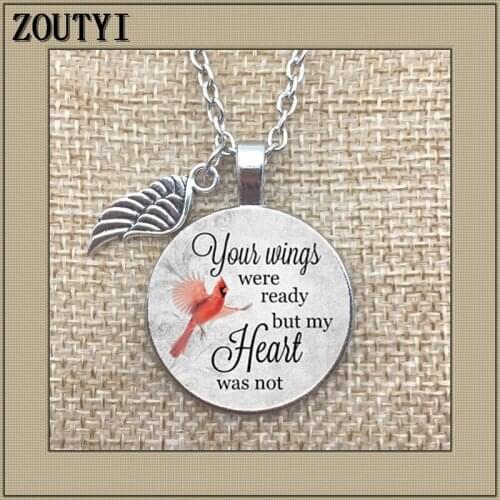 Your wings are ready, but my heart is not. In memory, I lost my loved ones and commemorated the meaning necklace
