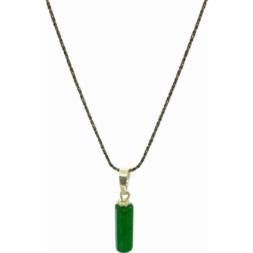 Natural Emerald Cubic Zirconia Women Necklace