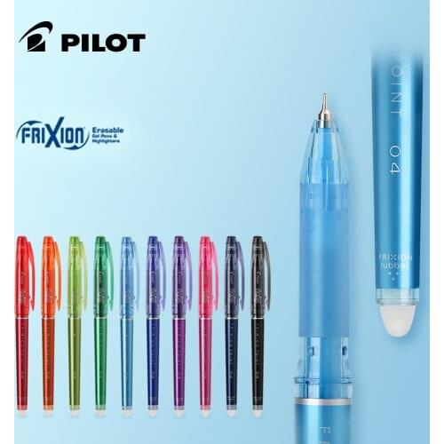 1pcs PILOT Frixion Needle Tip Friction Friction LF-22P4 0.4mm Color Pull-out Gel Pen Student Office Stationery