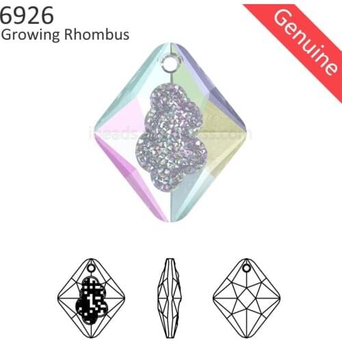 1 piece) 100% Original Crystal from Swarovski 6926 Growing Crystal rhombus pendant Austria loose beads for DIY Jewelry making