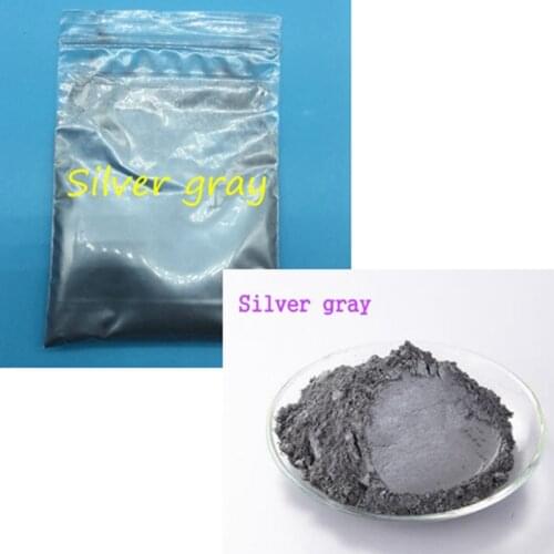 10g/bag silver grey Color Pearl Mica powder Pigment Pearlescent Coating Pigment Cosmetic Pigment