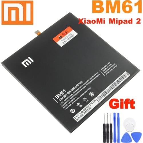 100% Original Xiao Mi BM61 Phone Battery For XiaoMi Pad 2 BM61 Authentic Rechargeable Battery 6010mAh + Tools
