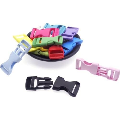20pcs SUTOYUEN Plastic Colorful Contoured Side Release Buckles Webbing Size 20mm For Paracord Bracelets / Backpack