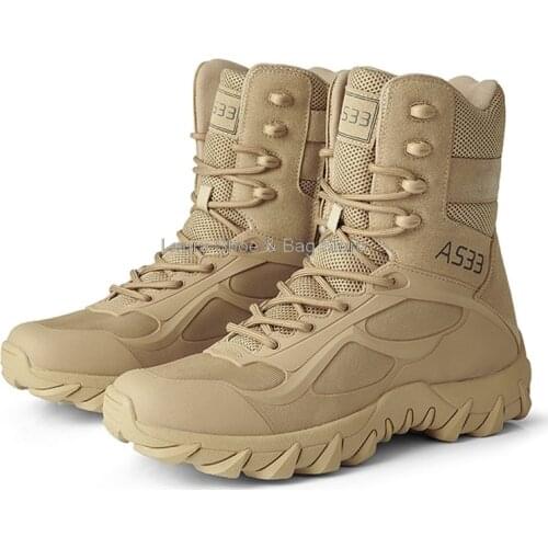 2021 New Military Boots For Men Breathable Outdoor Tactical Hiking Shoes Army Combat Men Boots Rubber ankle boots male size39-46