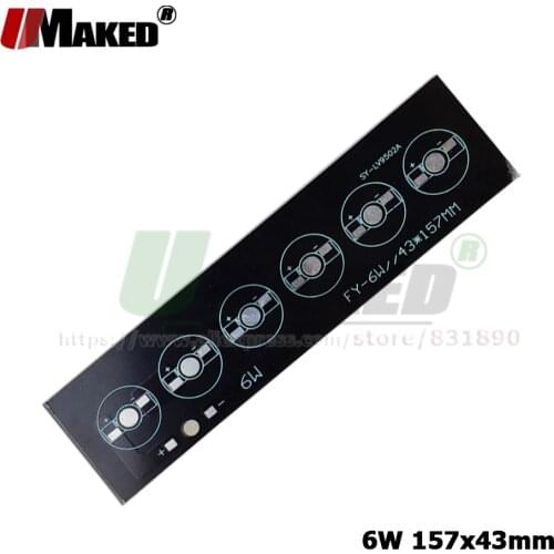 5W6W 157x43mm LED PCB Aluminum baord plate pcb for 1/3W LEDs Tube light Floodlight Ceiling wall light replace led strip pcb DIY
