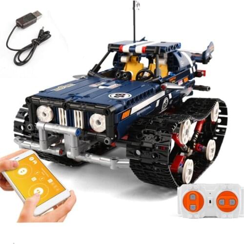 626 PCS Technical RC Car Building Blocks Vehicle Model Bricks APP Program Remote Control Tracked Tank Kids Toys Boys Gifts