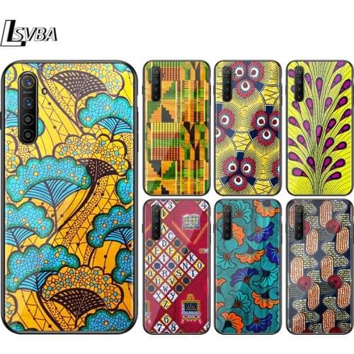 African fabric Printing For OPPO A94 A11 X A9 A12 E A93 A92 A73 A72 A53 S A52 A32 A31 AX7 A7 A5 Pro 2020 Black Phone Case