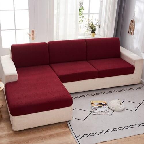 Velvet Sofa Cushion Set Cover Stretch Sofa Seat Cover Couch Protective Slipcover Replacement Washable Removable Slipcover