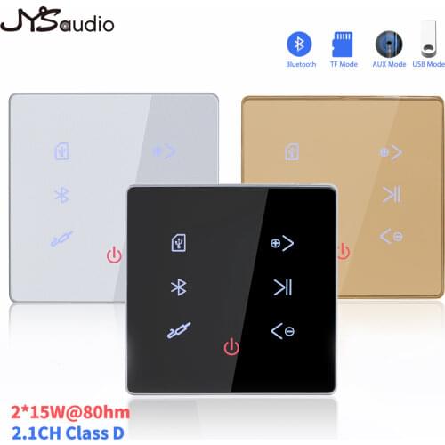 Bluetooth Home Amplifier in Wall Amplifier Support USB SD Card Music Panel Smart Home Background Music System Stereo Amplifier