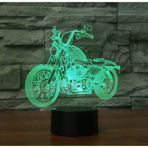 Coquimbo Touch Switch 3D Colorful LED Night Light With Remote Control Power By USB Plug In/3*AAA Battery Home Decoration Lamp