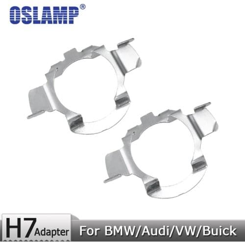 For BMW/Audi/Bens/VW/Buick/Nissan 1 Pair H7 Headlight Bulbs Metal Clip Mounting Adapter Holders Lamp Adapter Base