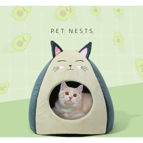 Enclosed Deep sleep comfort in winter cat bed little mat basket for cats house products pets