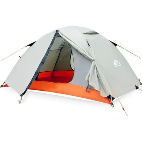 2 Person Aluminum Pole Camping Tent Backpacking Tent Double Layer Portable Handbag Camping Tent Outdoor NEW 2021