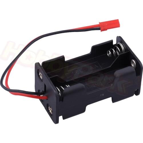 Hobbypark 4 Cell AA Battery Holder Case Box with JR Style Connector, JST Connector, and Wire Leads (3-Pack)