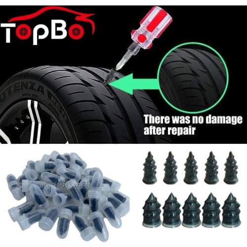 10Pcs Tubeless Tire Puncture Repair Nails Rubber Vacuum Tyre Repair Nail For Trucks Motorcycle Scooter Free Glue Repair