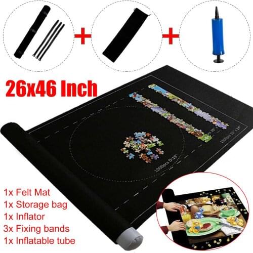 Puzzles Mat Jigsaw Roll Felt Play mat Puzzles Blanket For Up to 1500 Pieces Puzzle Accessories Portable Travel Storage bag