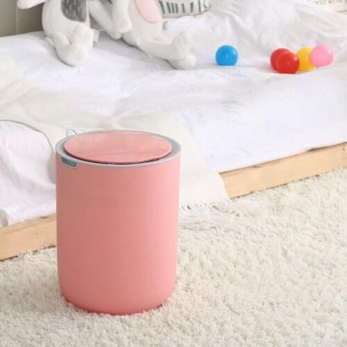 Creative Cute Trash Can Automatic Kitchen Round Waterproof Intelligent Plastic Waste Bin Kosz Na Smieci Household Products DF50L