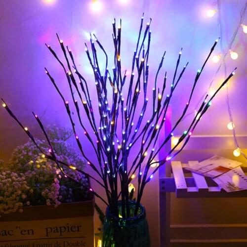 Creative Twig Lights 20LEDs Bulbs Light Vase Filler Flower Willow Branch Light Lamp Home Indoor Holiday Wedding Party Decoration