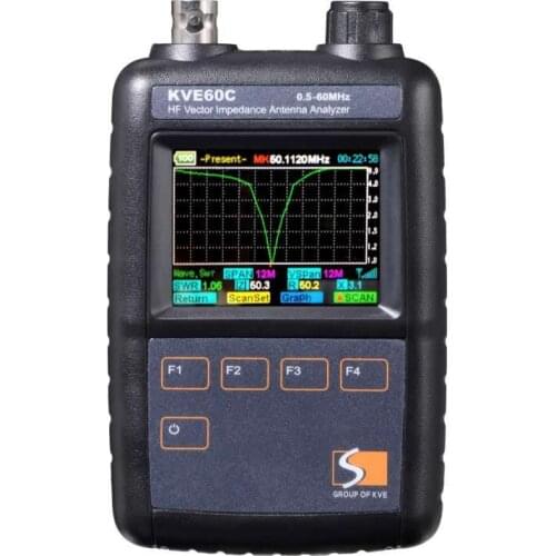 KVE60C New HF Vector Impedance Antenna Analyzer ， 0.5MHz - 60MHz for walkie talkie