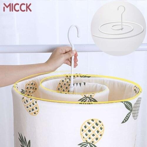 MICCK Spiral-shaped Iron Quilt Sheets Hanger Cover Drying Hook Quilt Design Blanket Outdoor Home Indoor Hanger Storage Rack